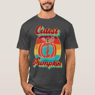 Cutest Pumpkin Fall Leaves Autumn Tree Retro Vinta T-shirt