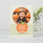 Cutest Pumpkin Fall Photo Card Kaart (Staand voorkant)