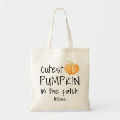 Cutest Pumpkin in de pleister | Gepersonaliseerde  Tote Bag (Voorkant)
