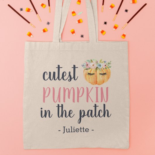 Cutest Pumpkin in de pleister | Gepersonaliseerde Tote Bag