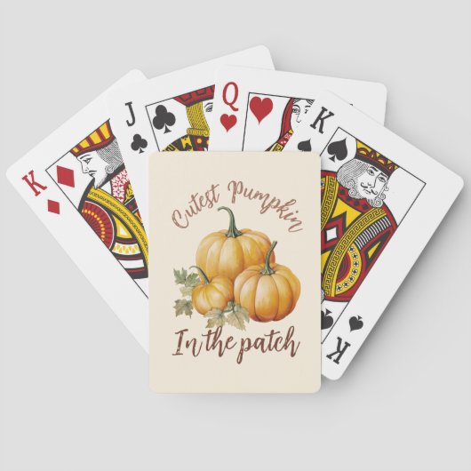 Cutest Pumpkin in de pleister Pokerkaarten (Achterkant)