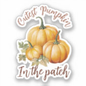 Cutest Pumpkin in de pleister Sticker (Voorkant)