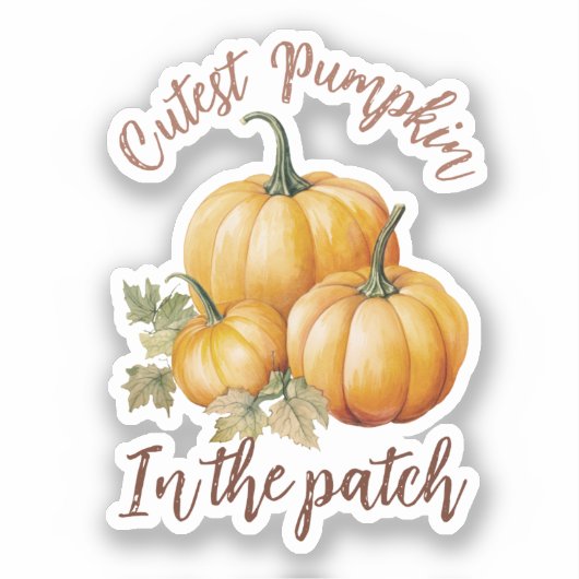 Cutest Pumpkin in de pleister Sticker (Voorkant)