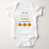 Cutest Pumpkin in het Baby-pak Patch Romper (Voorkant)