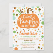 Cutest Pumpkin in the Patch Birthday Invitation Kaart (Voorkant)