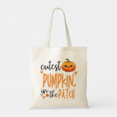 Cutest Pumpkin in the Patch, Fall First Halloween Tote Bag (Achterkant)