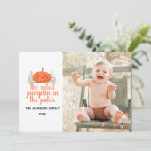 Cutest Pumpkin op de foto-kaart van Herfst Patch Kaart (Staand voorkant)
