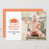 Cutest Pumpkin op de foto-kaart van Herfst Patch Kaart (Voorkant / Achterkant)