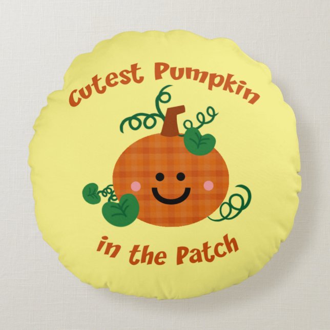Cutest Pumpkin Rond Kussen (Voorkant)