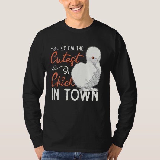 Cutest Silkie Chicken Farmer Farm Chinese Silk Chi T-shirt (Voorkant)