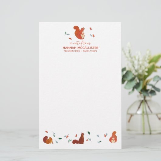 Cutest Squirrel Lovers Personal Briefpapier (Staand voorkant)