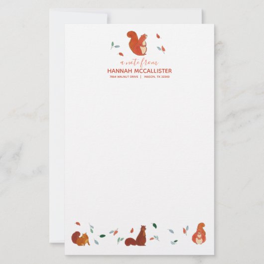 Cutest Squirrel Lovers Personal Briefpapier (Voorkant)