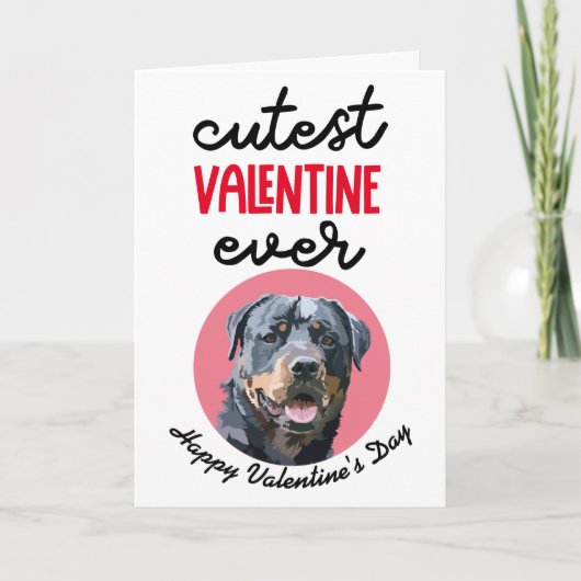 Cutest Valentijn Ever..kaart van uw Rottweiler Feestdagen Kaart (Voorkant)
