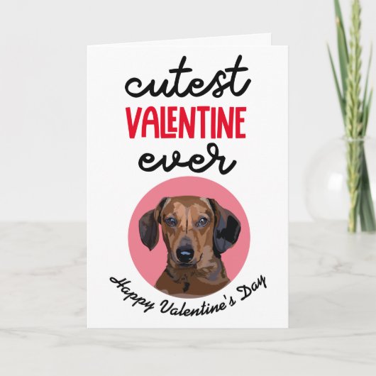Cutest Valentijn Ever ..van je Dachshund Feestdagen Kaart (Voorkant)