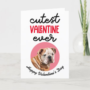Cutest Valentijn Ever ..van je Engelse Bulldog Feestdagen Kaart