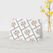 Cutest Valentijn Kitten Cat-kaart Kaart (Gele Bloem)