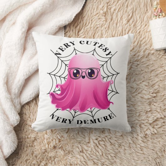 Cutesy Demure Ghost Kussen (Deken)