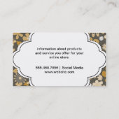 Cutesy Flower Pattern (geel) Visitekaartje (Achterkant)