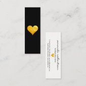 Cutesy Gold Heart Mini Visitekaartje (Voorkant / Achterkant)