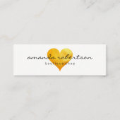 Cutesy Gold Heart Mini Visitekaartje (Voorkant)