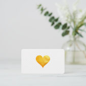 Cutesy Gold Heart Stripe Patroon Visitekaartje (Staand voorkant)