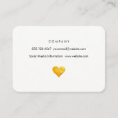 Cutesy Gold Heart Visitekaartje (Achterkant)