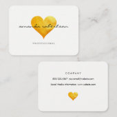 Cutesy Gold Heart Visitekaartje (Voorkant / Achterkant)