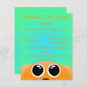 Cutesy Invite Kaart (Voorkant / Achterkant)