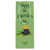 Cutesy Luck voor de Ierse Gift Bag Wijn Cadeautas (Achterkant)