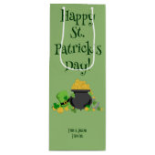 Cutesy Luck voor de Ierse Gift Bag Wijn Cadeautas (Voorkant)