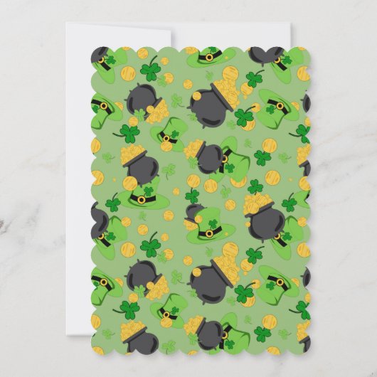 Cutesy Luck voor uitnodiging van de Ierse partij (Achterkant)