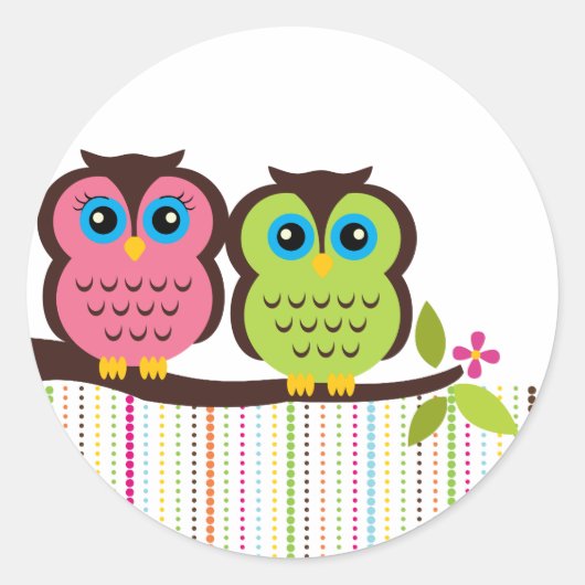 Cutesy Owl Stickers (Voorkant)