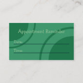 Cutesy Retro Redhead Kappersing Kaart Groen Afsprakenkaartje (Achterkant)