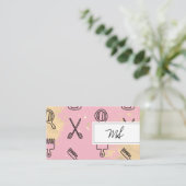 Cutesy Stylist Tools Signature Monogram Visitekaartje (Staand voorkant)