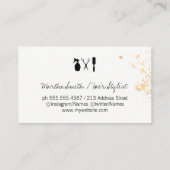 Cutesy Stylist Tools Signature Monogram Visitekaartje (Achterkant)