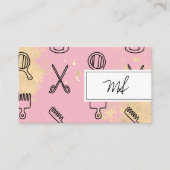 Cutesy Stylist Tools Signature Monogram Visitekaartje (Voorkant)