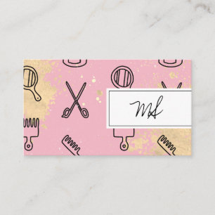 Cutesy Stylist Tools Signature Monogram Visitekaartje