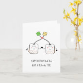 CuteTea Bag Birthday Kaart, Bestie Car Kaart (Gele Bloem)