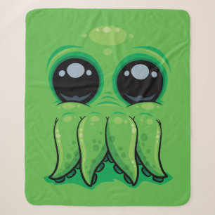 Cutethulhu Schattige Cthulhu Face Sherpa Deken