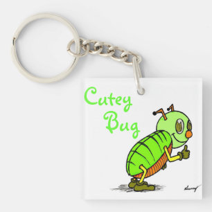 Cutey Bug Acrylische Sleutelhanger - Groen