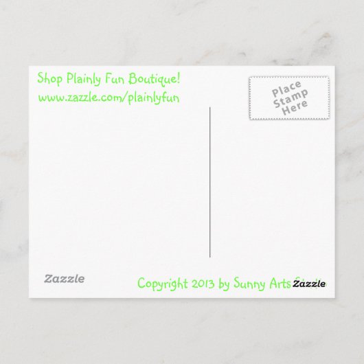 Cutey Bug Briefkaart (Achterkant)