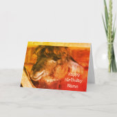 Cutey Llama Animal Art op maat gepersonaliseerde v Kaart (Voorkant)