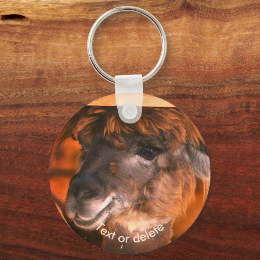 Cutey Llama Animal Gepersonaliseerd Sleutelhanger (Achterkant)