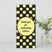 CuteYellow Black Big Polka Dots Pattern (Staand voorkant)