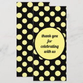 CuteYellow Black Big Polka Dots Pattern (Voorkant / Achterkant)