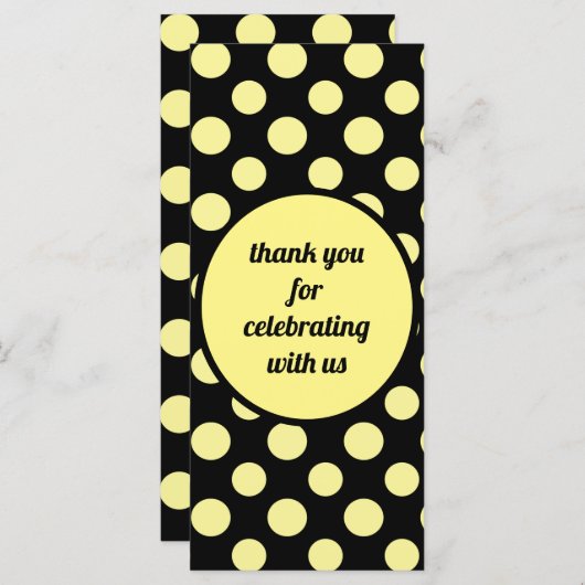 CuteYellow Black Big Polka Dots Pattern (Voorkant / Achterkant)