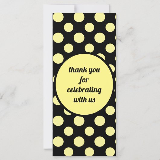 CuteYellow Black Big Polka Dots Pattern (Voorkant)