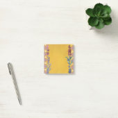 Cutgeel floraalpatroon. Botanische lila bloem Post-it® Notes (Kantoor)