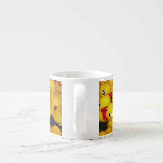 Cutgeel patroon van rubberkokers espresso kop (Achterkant)