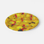Cutgeel patroon van rubberkokers papieren bordje (Gekanteld)